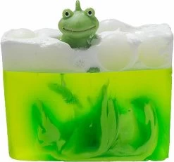 Savon Vert Et Blanc Avec Grenouille