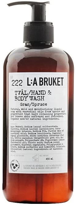 L:A Bruket Savon Liquide Pour Mains Et Corps, Épicéa