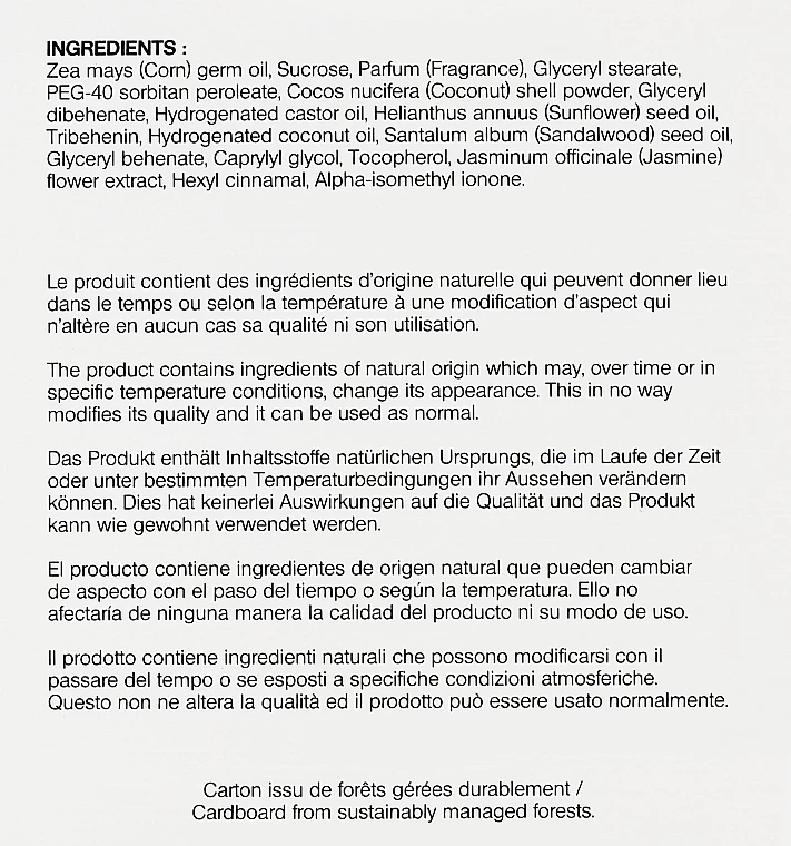 Cire De Gommage Aux Huiles De Bois De Santal Et De Jasmin Pour Corps 3 Cire De Gommage Aux Huiles De Bois De Santal Et De Jasmin Pour Corps – Image 3