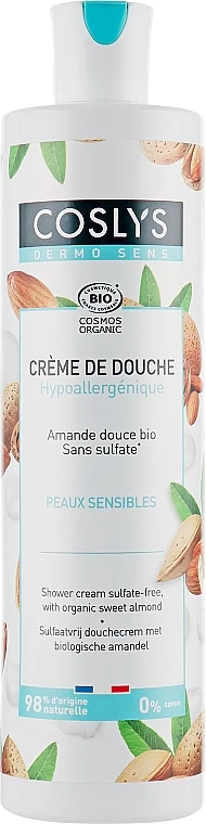 Crème De Douche Hypoallergénique à L'amande Douce Bio