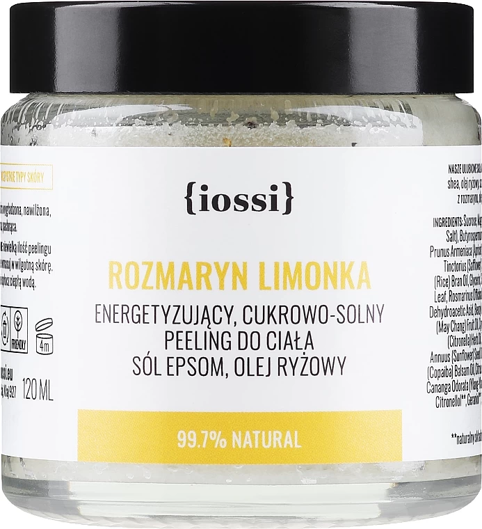 Gommage Au Sucre à L'huile De Riz, Romarin Et Citron Vert Pour Corps 2 Gommage Au Sucre à L'huile De Riz, Romarin Et Citron Vert Pour Corps – Image 2