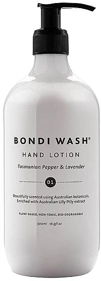 Lotion Pour Mains, Poivre De Tasmanie Et Lavande