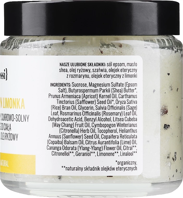 Gommage Au Sucre à L'huile De Riz, Romarin Et Citron Vert Pour Corps 3 Gommage Au Sucre à L'huile De Riz, Romarin Et Citron Vert Pour Corps – Image 3