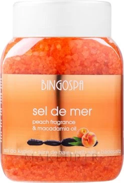 Sels De Bain Au Parfum Pêche Et à L'huile De Macadamia -Produit De Soins Corporels Boutique td36rnjucm6p