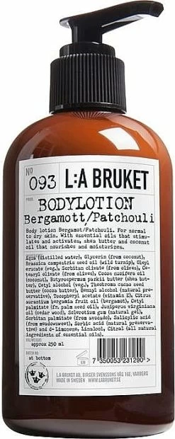 L:A Bruket Lotion Pour Corps, Bergamote Et Patchouli