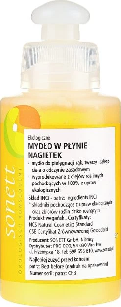 Savon Liquide à L’extrait De Calendula Pour Mains