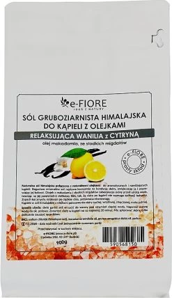 Sel De Bain Rose De L'Himalaya, Vanille Et Citron